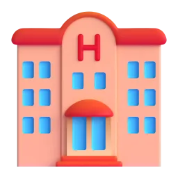 The hotel is near the beach.