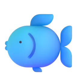 The fish is in the water.