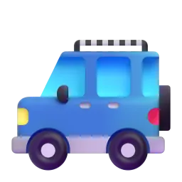 He has a toy car and a teddy bear.