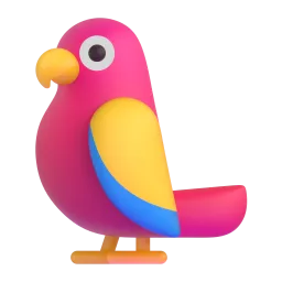 The parrot is on the chair.