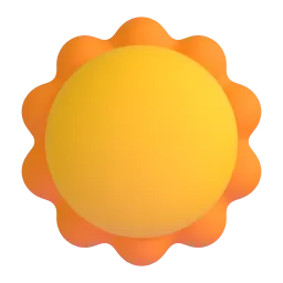 We see the sun and a cloud.